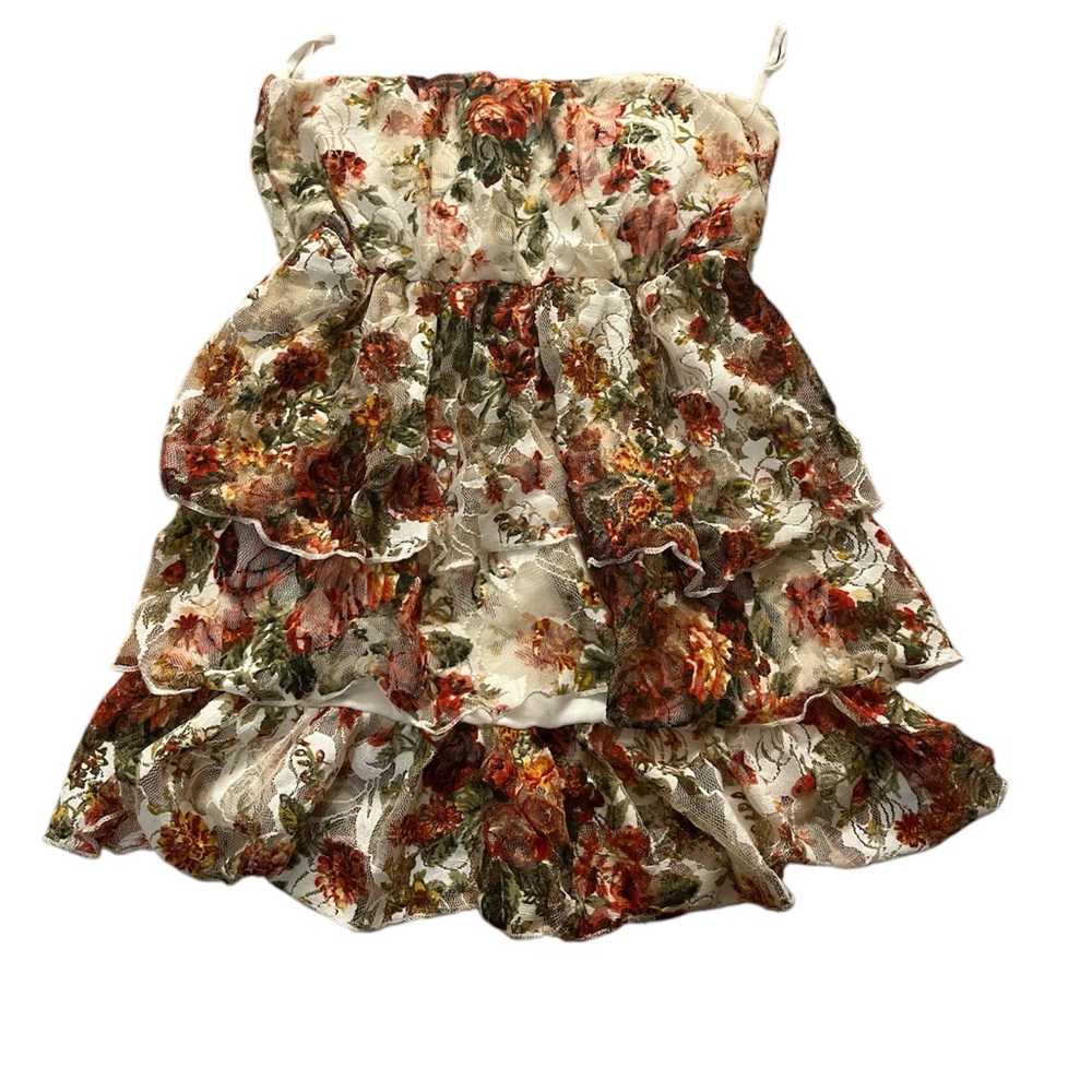Ruffle Vintage Flowery Blouse Top